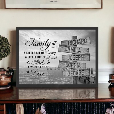 Family Multi Name Street Sign Personalized Vintage Street Sign Unique Family Gift Ideas