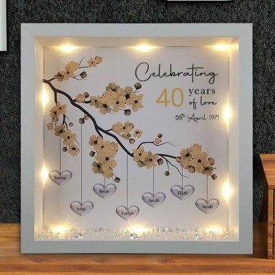 Personalized Wedding Anniversary Family Tree Frame